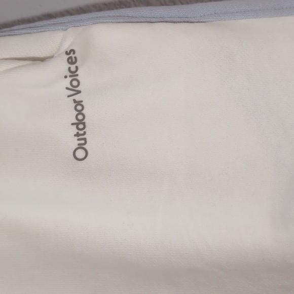 NWT Outdoor Voices DOVE bone XS Soft Cotton Joggers multi color ribbed ankles - Picture 2 of 5